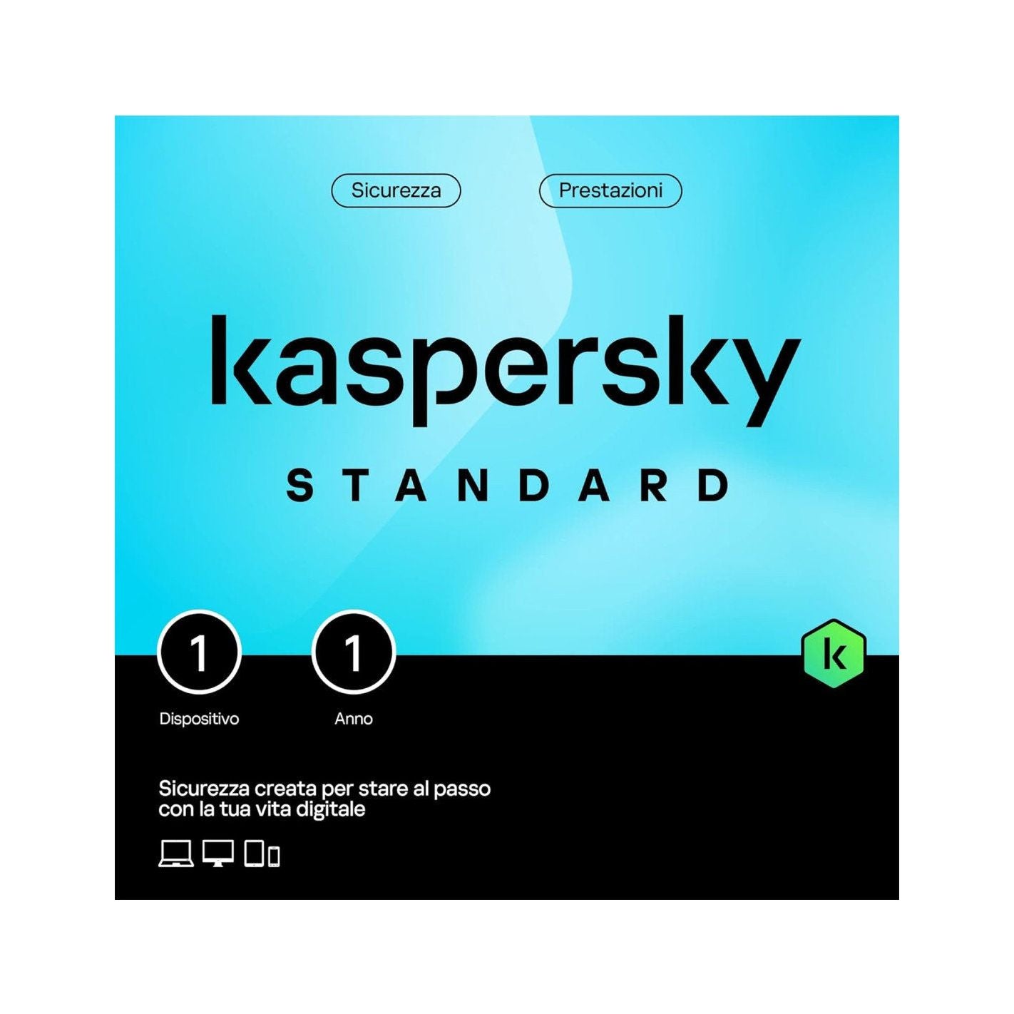 Kaspersky Standard 1 PC Esd fatturabile