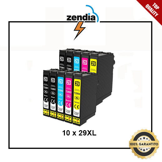 Kit 10 Cartucce 29XL | Compatibile per Epson Expression Home XP-235, XP-332, XP-335, XP-432, XP-435 | 29XL