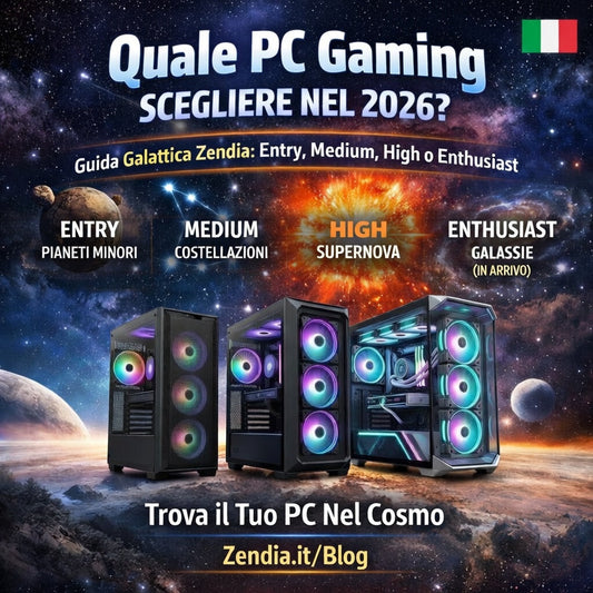 Quale PC Gaming scegliere nel 2026: confronto tra build entry level, mid-range e top di gamma Zendia