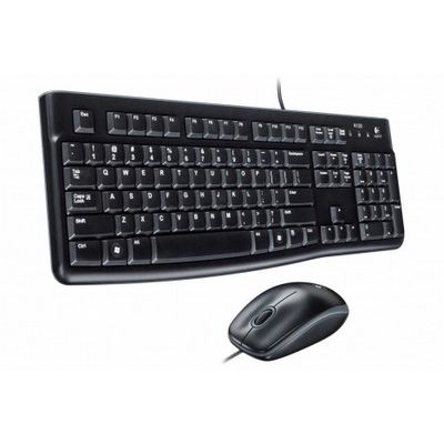 Logitech MK120 | Kit tastiera e mouse | USB con filo | Nero
