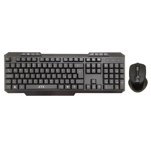 KTX KM-1105W | Kit tastiera e mouse | Wireless | Nero