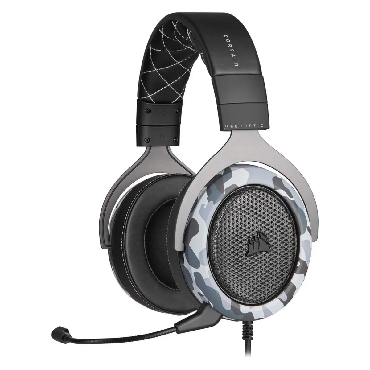 Corsair HS60 Haptic | Cuffie gaming con bassi aptici | Driver 50 mm | Camo