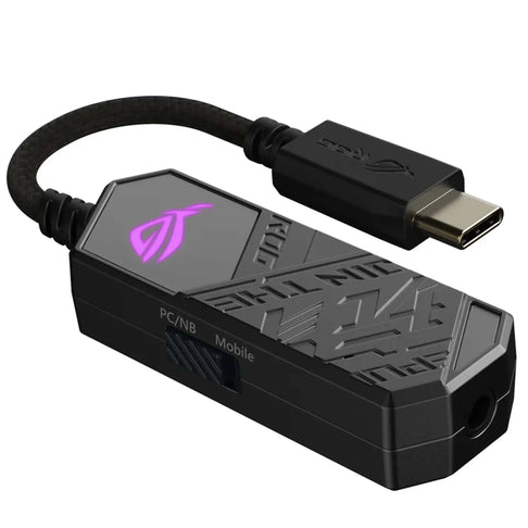 ASUS ROG Clavis | DAC portatile USB-C | ESS 9281 QUAD | Mic AI Noise-Canceling