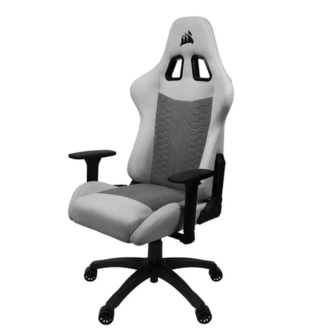 Corsair TC100 Relaxed | Sedia gaming in tessuto | Fino a 125 kg | Grigio/Argento