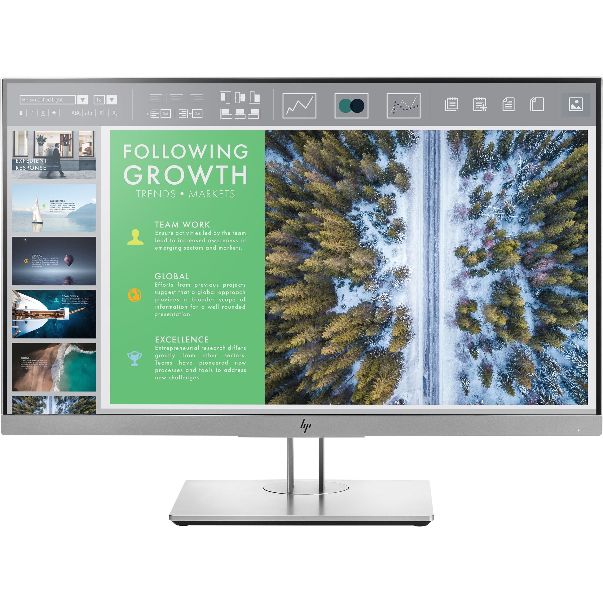 HP EliteDisplay E243 monitor 24 vista frontale