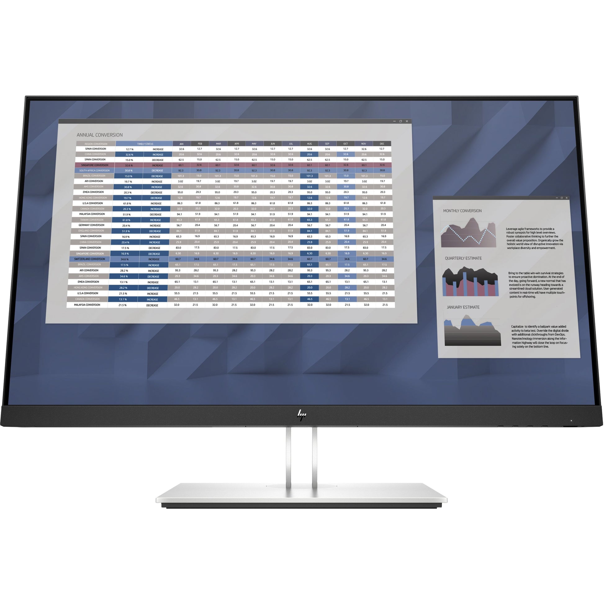 HP E27 G4 27" - vista frontale
