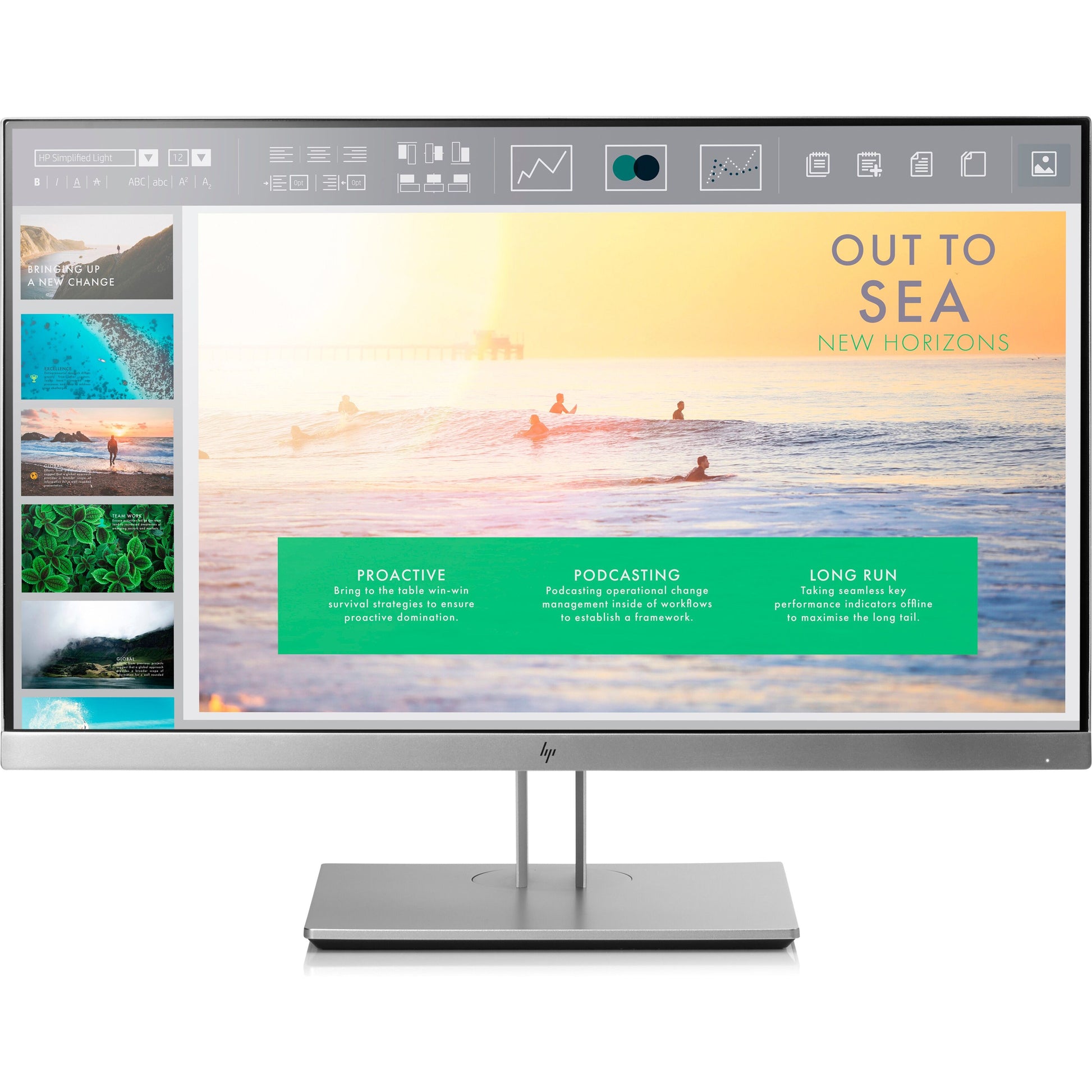 HP EliteDisplay E233 monitor 23 vista frontale