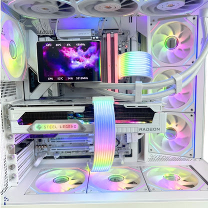ZENDIA COSMIC ICE - PC Gaming | R7 9800X3D | AMD RX 9070 XT (16 GB) | RAM 32 GB DDR5 | SSD 1 000 GB NVMe | Dissipatore a Liquido 360 mm | Windows 11 Pro