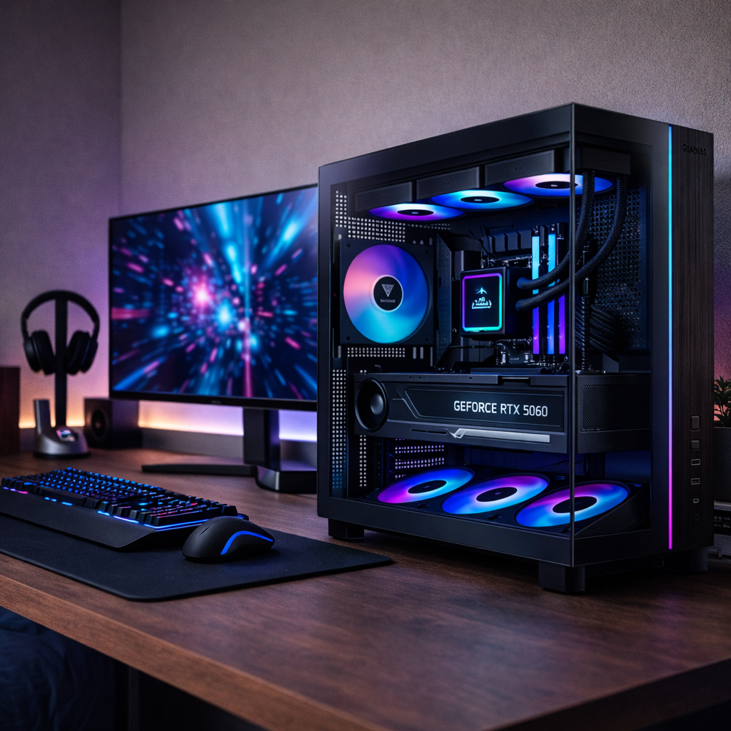 ZENDIA HYDRA PC Gaming | R5 5600X | Nvidia RTX 5060 (8 GB) | Mid Tower | Windows 11 Pro