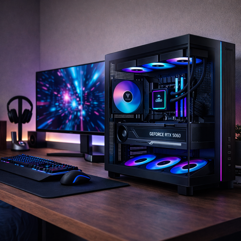 ZENDIA HYDRA - PC Gaming | R5 5600X | Nvidia RTX 5060 (8 Go) | Refroidissement liquide 360 mm | Windows 11 Pro