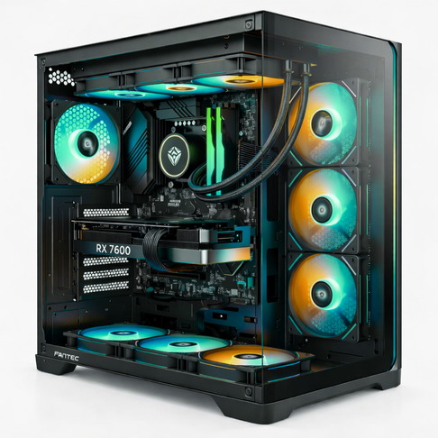 ZENDIA VORTEX - PC Gaming | R5 5500 | AMD RX 7600 (8 GB) | Mid Tower | Windows 11 Pro