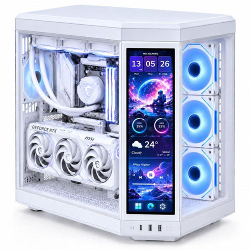 PC Gaming Zendia - ZENDIA MILKY WAY - PC Gaming White | R9 9950X3D | Nvidia RTX 5080 (16 GB) | RAM 32 GB DDR5 | SSD 1 000 GB NVMe | Dissipatore a Liquido 360 mm | Windows 11 Pro