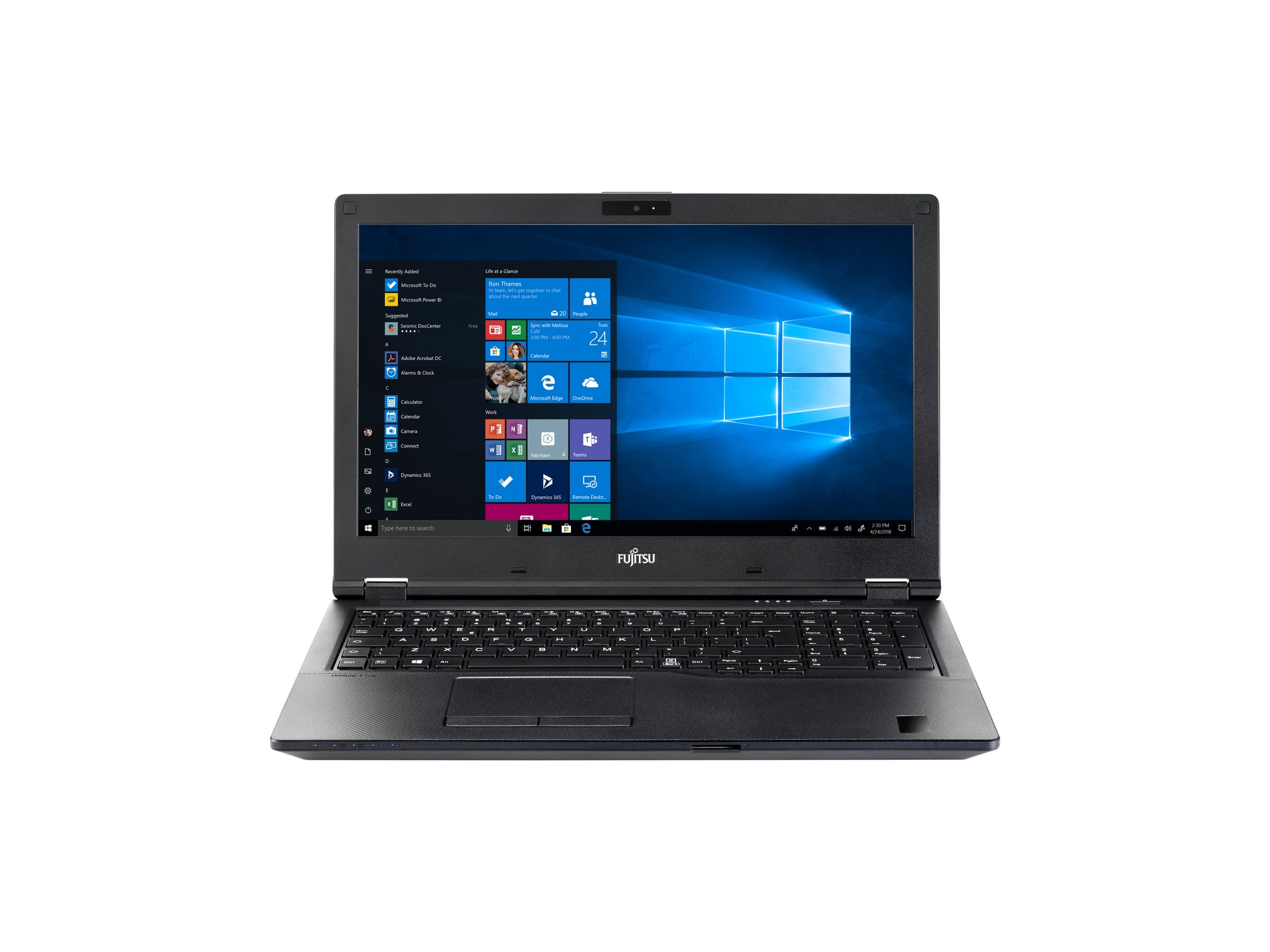 Fujitsu Lifebook E5510 ricondizionato - vista frontale