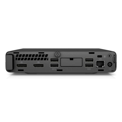 HP EliteDesk 800 G4 Mini - porte posteriori USB, DisplayPort e LAN