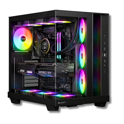 PC Gaming estremo Zendia Fornax con illuminazione LED RGB multicolor, processore AMD Ryzen 9 9950X3D, scheda video Nvidia RTX 5070 Ti da 16 GB e ben 64 GB di RAM DDR5.